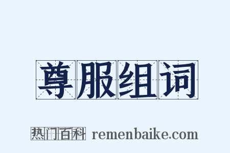 尊服组词是什么意思的图片